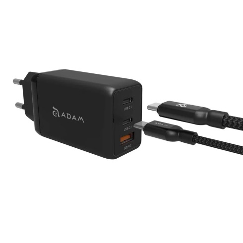 Adam Elements Omnia F6 USB-C PD/QC 3 GaN Super Charging Kit 65W - Black AEAPAADF6EUBK