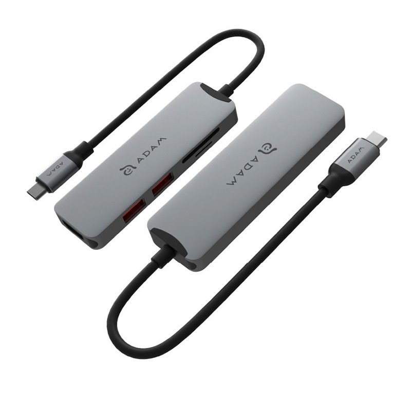 Adam Elements USB-C Casa A05 5-in-1 Hub 4K 60 Hz - Grey AEAAPADHUBA05GY