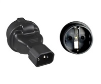 Adaptér IEC C14 na SCHUKO CEE 7/3 napětí 230V, 10A kpsr-05