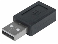 Adaptér Manhattan USB, USB-C 2.0 samica na USB-A samec, čierna 354653