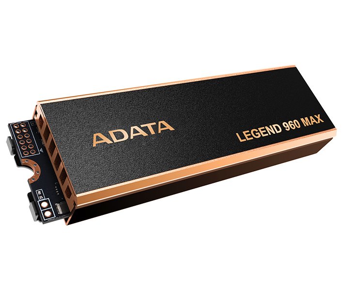 ADATA LEGEND 960 MAX vč. Heatsink 4TB SSD / Interní / PCIe Gen4x4 M.2 2280 / 3D NAND ALEG-960M-4TCS
