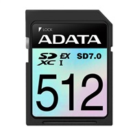 ADATA SDXC karta 512GB Express, PCIe Gen3, UHS-I, C10, V30, (R:800/W:700 MB/s) ASD512GEX3L1-C