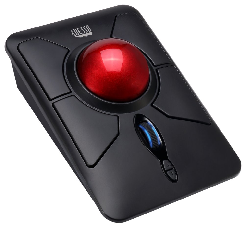 Adesso iMouse T50/ bezdrátová trackball myš 2,4GHz/ 2,0" trackball/ programovatelná/ optická/ 400-4800DPI/ USB/ černá