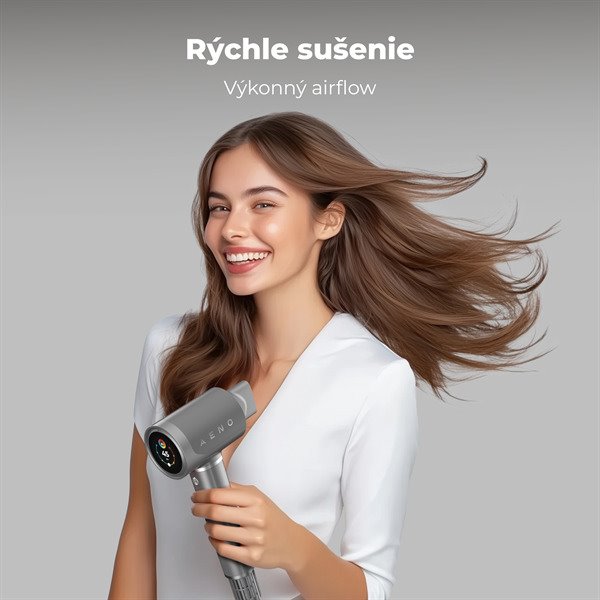 AENO Inteligentný sušič vlasov HD5, 100km/h, Hlasové ovl.,ionizátor, AI, NTC, Gravity senzor, Infra Senzor, 67 AHD0005G