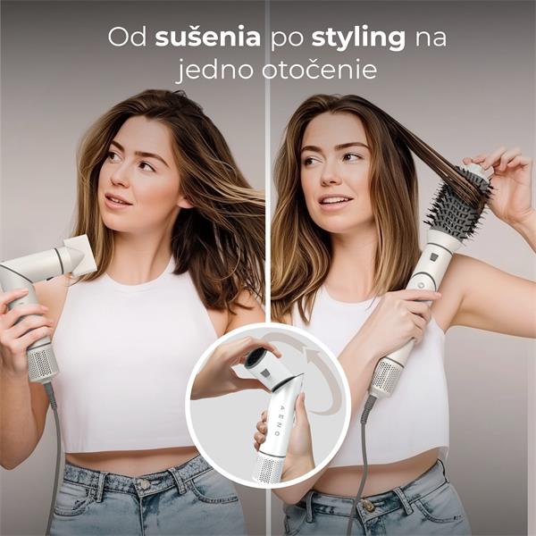 AENO Multifunkčný fén a styler,1200W, Ionizátor, 4 teplotné režimy, 3 rýchlostné režimy, 98000RPM,85dB AHS0001