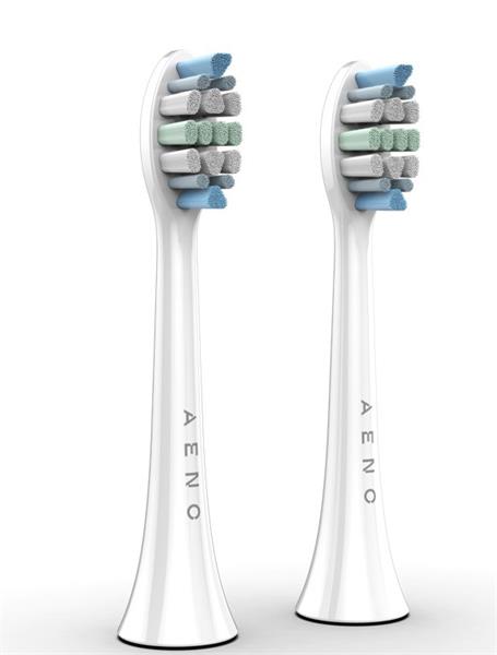 AENO Náhradné hlavice na Sonické kefky ADB 3 - 5 - biele, 2ks v sade biele, DuPont štetiny ADBTH3-5