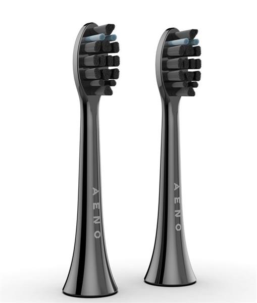 AENO Náhradné hlavice na Sonické kefky ADB 4 - 6 čierne, 2ks, DuPont štetiny ADBTH4-6