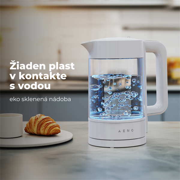 AENO Rychlovarná kanvica EK5 - 1,7l, 2200W, Strix, funkcia udržiavania tepla, auto vypnutie AEK0005