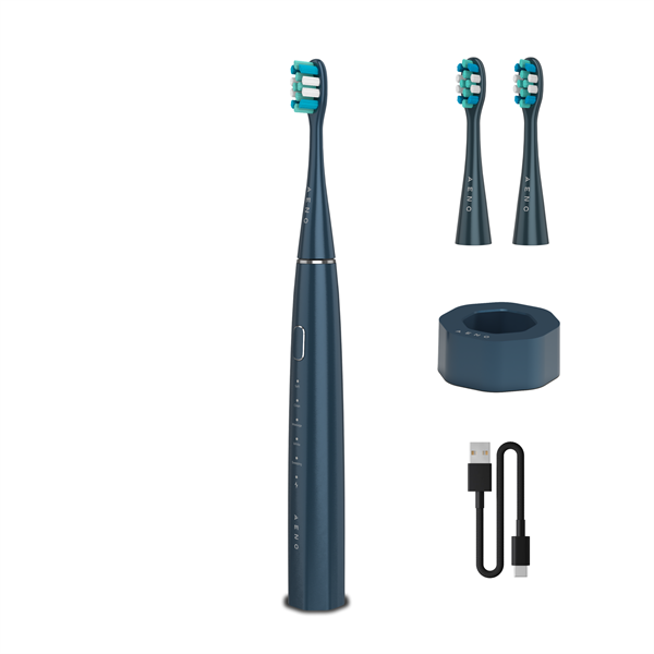 AENO sonická zubná kefka DB10N, tmavomodrá, 5 módov, 3 náhradné hlavice, batéria 1400 mAh, 48600 ot/min, 90 dní ADB0010N