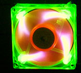 AEROCOOL AeroFans UV LED Fan Frame-Green / Blade-Orange ID0004428