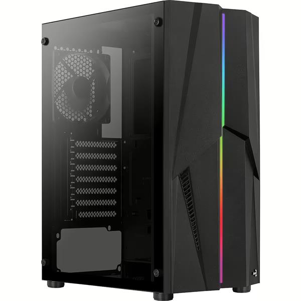 Aerocool Mecha, skrinka ATX, RGB LED, čierna Mecha-G-BK-v1