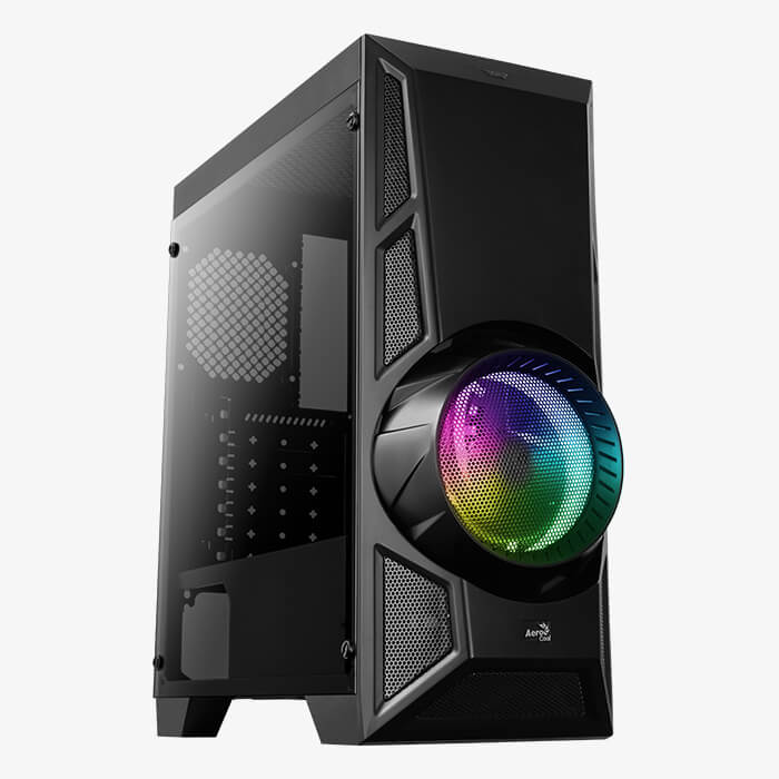 Aerocool MLG AeroEngine RGB skrinka ATX, čierna, bez zdroja MLGAEROENGINE9
