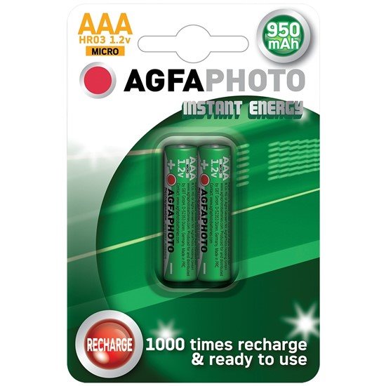 AgfaPhoto prednabité batérie 1.2V, AAA, 950mAh, blister 2ks AP-HR03950IE-2B