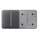 Ajax SideButton (2-gang) - Boční dvou tlačítko, grafitová AJAX46022