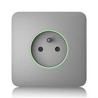 Ajax SoloCover (smart) - Samostatný kryt zásuvky, mlhová AJAX60045