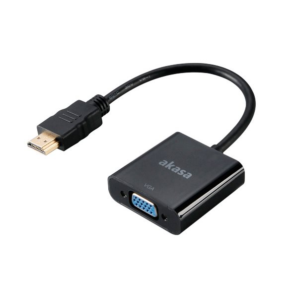 AKASA AK-CBHD15-20BK redukcia HDMI - VGA M/F, 20 cm