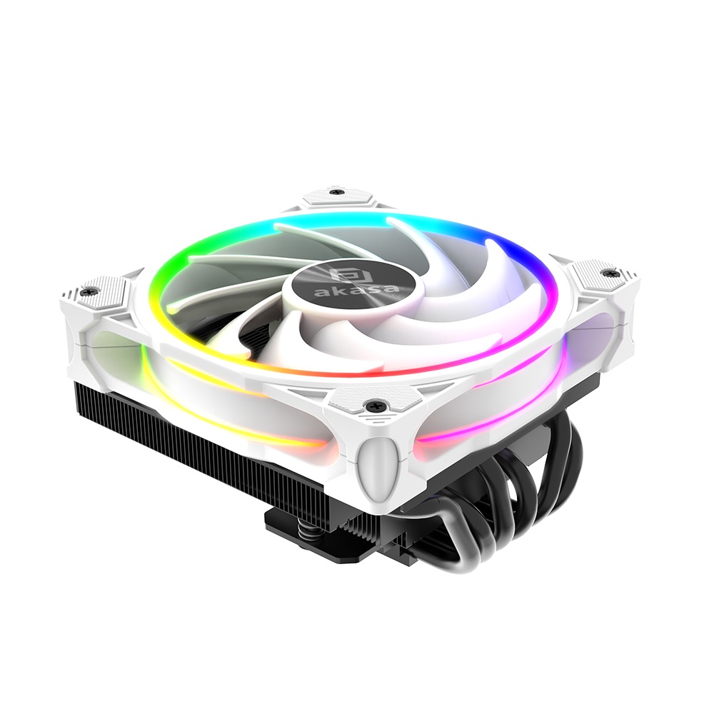 AKASA chladič CPU - SOHO H6L RGB white AK-CC4039HP01