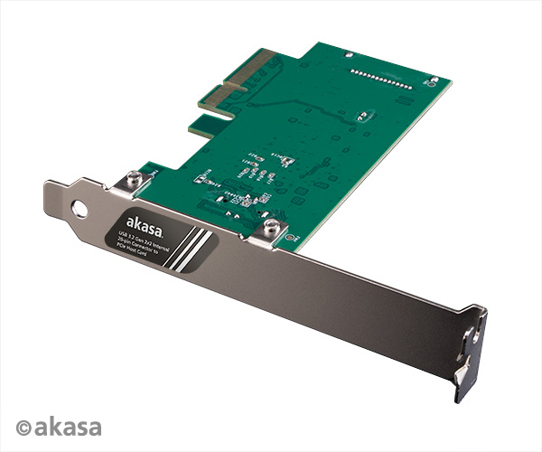 AKASA PCIe karta USB 3.2 Gen 2x2 interní konektor AK-PCCU3-08