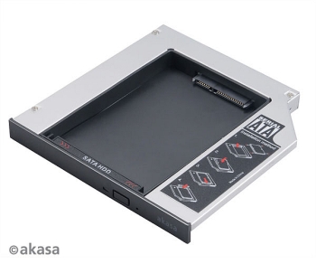 AKASA redukce pro 2,5" HDD místo SATA mech. v NB AK-OA2SSA-BK