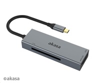AKASA USB 3.2 Type-C čtečka karet AK-CR-09BK