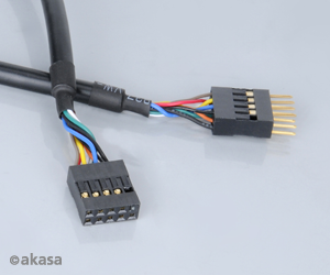 AKASA - USB kabel - 40 cm - prodlužovací interní EXUSBI-40