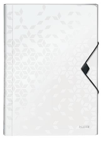 Aktovka s přihrádkami Leitz WOW, PP, bílá 45890001