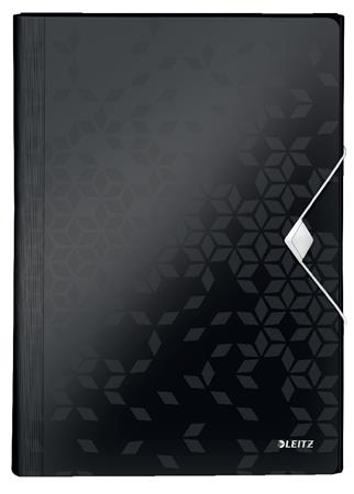 Aktovka s přihrádkami Leitz WOW, PP, černá 45890095