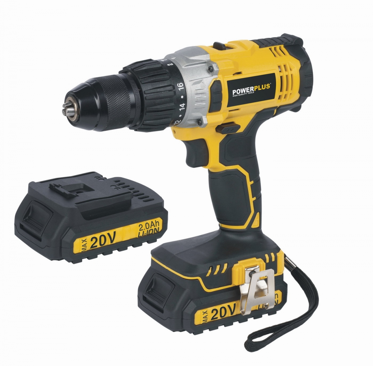 Aku vŕtačka Powerplus POWX00445 20V s príklepom