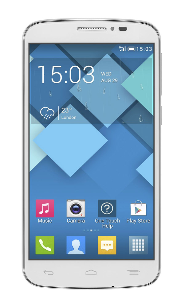 ALCATEL ONETOUCH 7041D POP C7/ Quad Core 1.3GHz/ 512MB RAM/ 4GB/ 5" TFT/ Android 4.2/ 5MPx/ dual SIM/ bílý 7041D-2AALCZ1