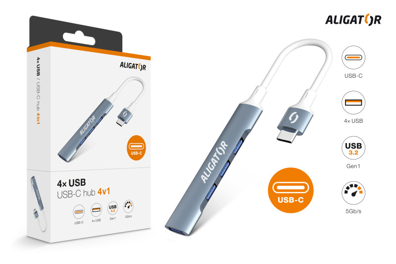 Aligator Hub USB-C / 4x USB AHUB002