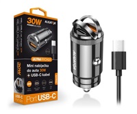 Aligator mini nabíječka do auta Power Delivery 30W, USB-C + USB-A, USB-C/USB-C kabel CHPD0007