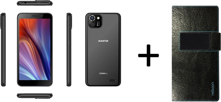 Aligator S5550 Duo 16GB Black+XS2 černá 100001880415