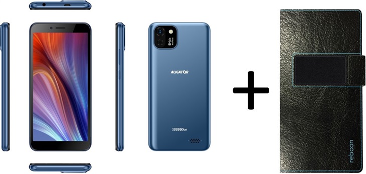 Aligator S5550 Duo 16GB Blue+XS2 černá 100001880417