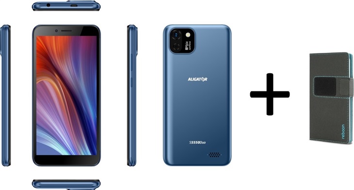 Aligator S5550 Duo 16GB Blue+XS2 šedá 100001880418