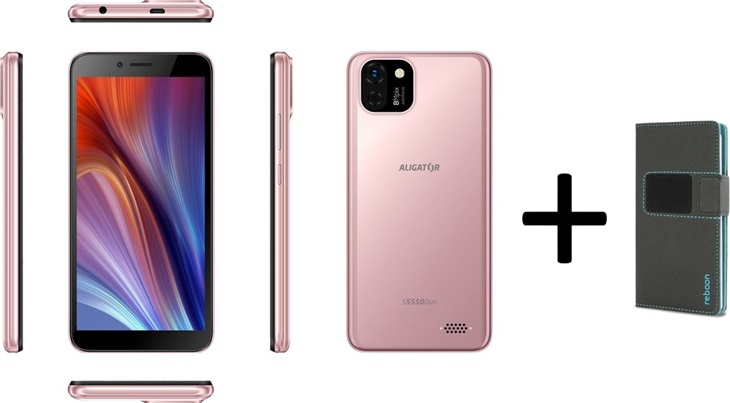 Aligator S5550 Duo 16GB Gold+XS2 šedá 100001880424