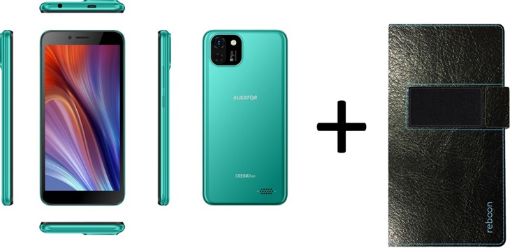 Aligator S5550 Duo 16GB Green+XS2 černá 100001880419