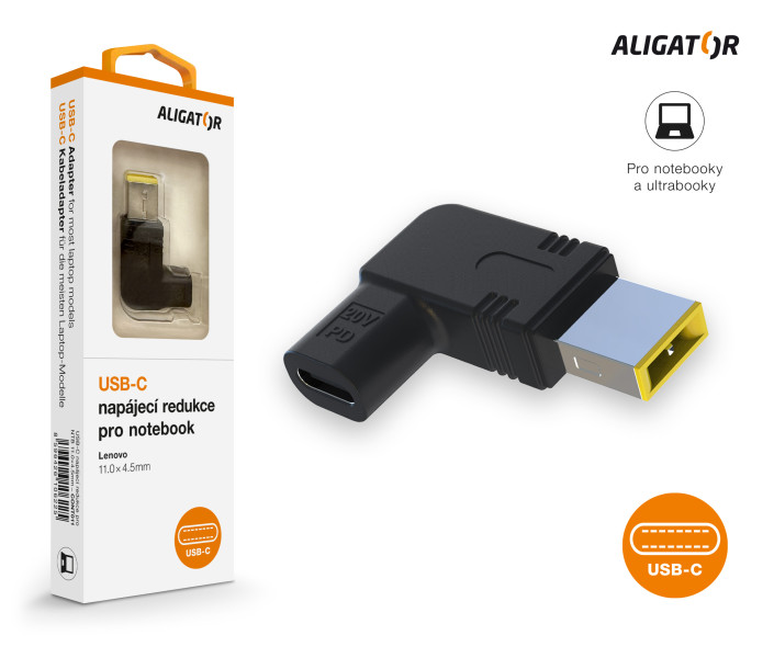 Aligator USB-C napájecí redukce 11 x 4,5 mm pro notebooky Lenovo CONT011