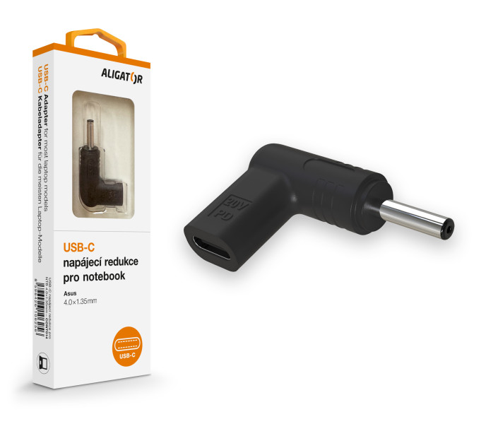Aligator USB-C napájecí redukce 4,0 x 1,35 mm pro notebooky Asus CONT014