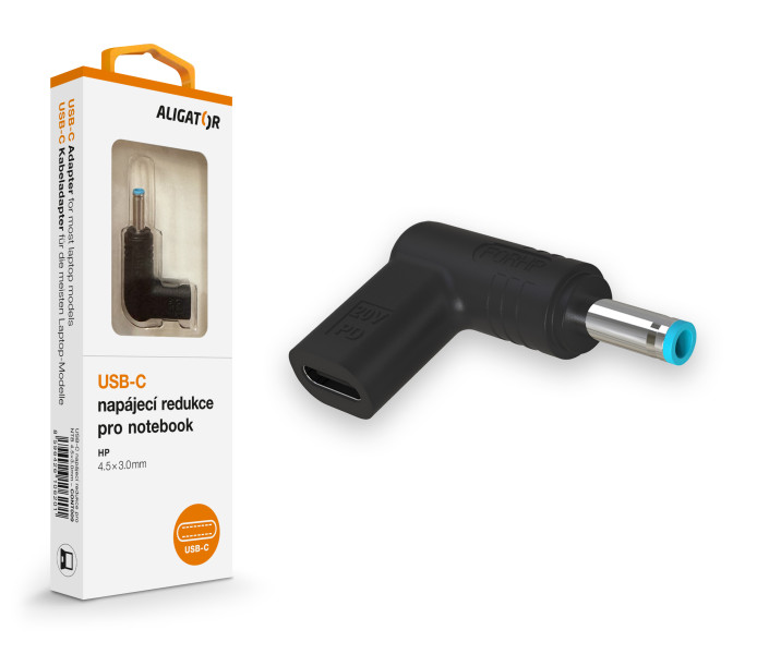 Aligator USB-C napájecí redukce 4.5*3.0mm pro notebooky HP CONT009