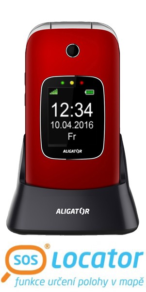 ALIGATOR V650 Senior červeno-stříbrný+st.nab AV650RS