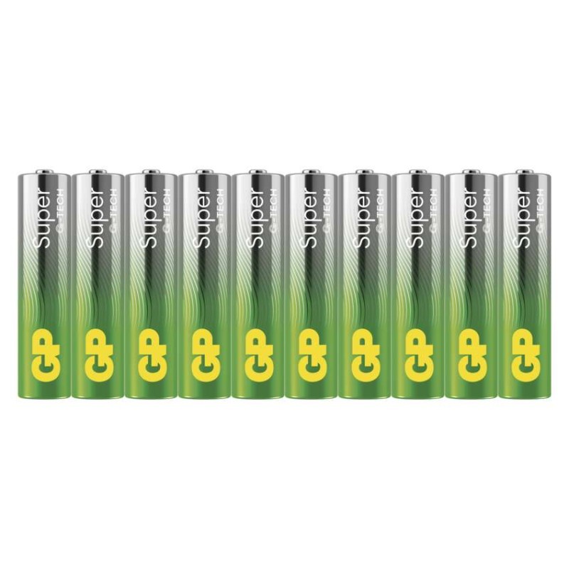 Alkalická batéria GP Super Alkaline LR03 (AAA), 10 ks 4891199218491