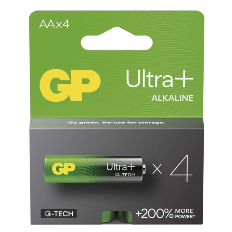 Alkalická batéria GP Ultra Plus LR6 (AA), 4 ks 04891199203930