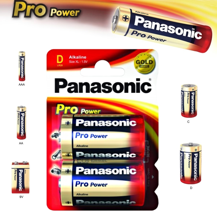 Alkalická baterie D Panasonic Pro Power LR20 2ks 09834