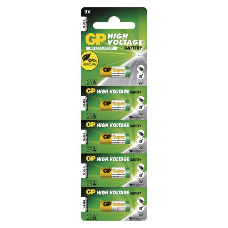 Alkalická špeciálna batéria GP 29A (A32, L822) 1,5 V, 5 ks 4891199011481