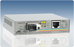 Allied Telesis 10/100TX to 100FX (SC) single-mode (15km) 2 port switch AT-FS232/1-20