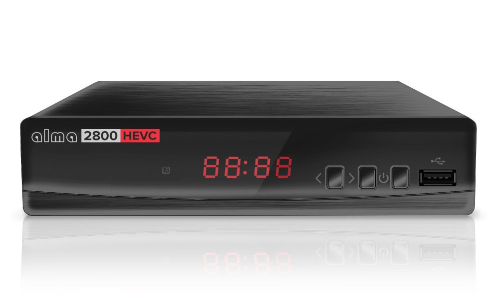 ALMA DVB-T2 HD přijímač 2800 s kodekem HEVC/ Full HD/ MPEG2/ MPEG4/ H.265/HEVC/ HDMI/ USB/ SCART/ černý DBTALH1128