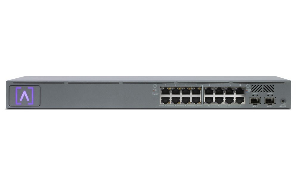 ALTA Switch 16 POE - 16x Gbit RJ45, 2x SFP port, 8x PoE 802.3at (PoE budget 120W) S16-POE