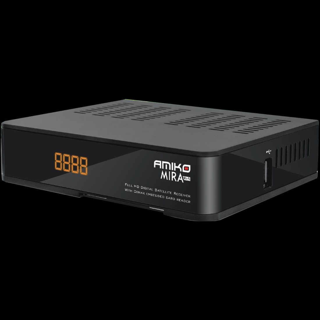 AMIKO DVB-S2 HD přijímač MIRA WiFi/ Full HD/ čtečka CONAX/ MPEG-2/ MPEG-4 (H.264)/ HDMI/ USB/ SCART/ Wi-Fi DBSAMHC010W