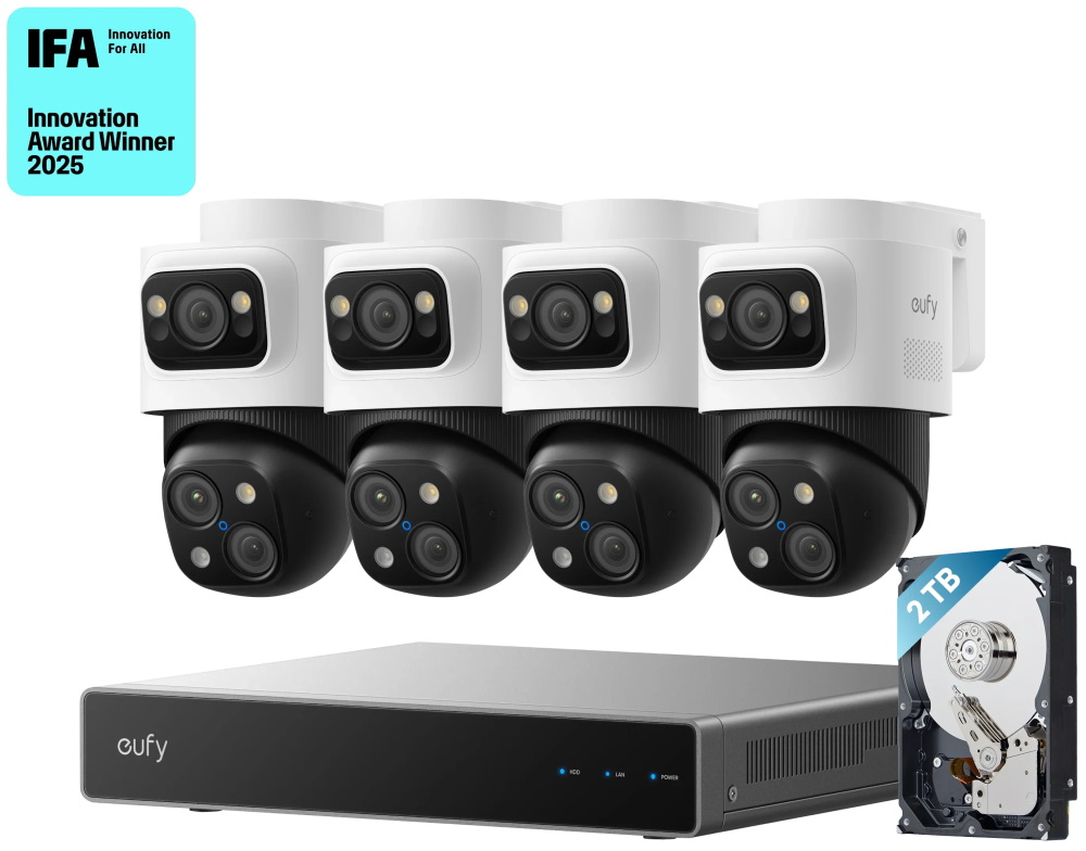 Anker Eufy 4x Eufy S4 MAX 4K + 1x NVR kit/ 8Mpx/ PTZ/ Starlight/ PoE E8E00322