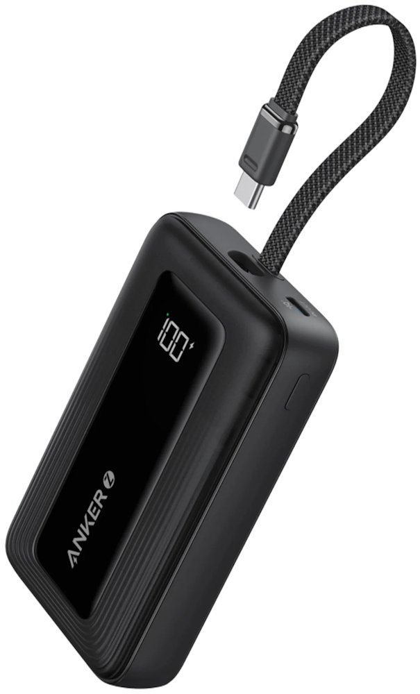 Anker Powerbanka/ 10000mAh/ 30W/ integrovaný USB-C/ displej/ černá A1688H11